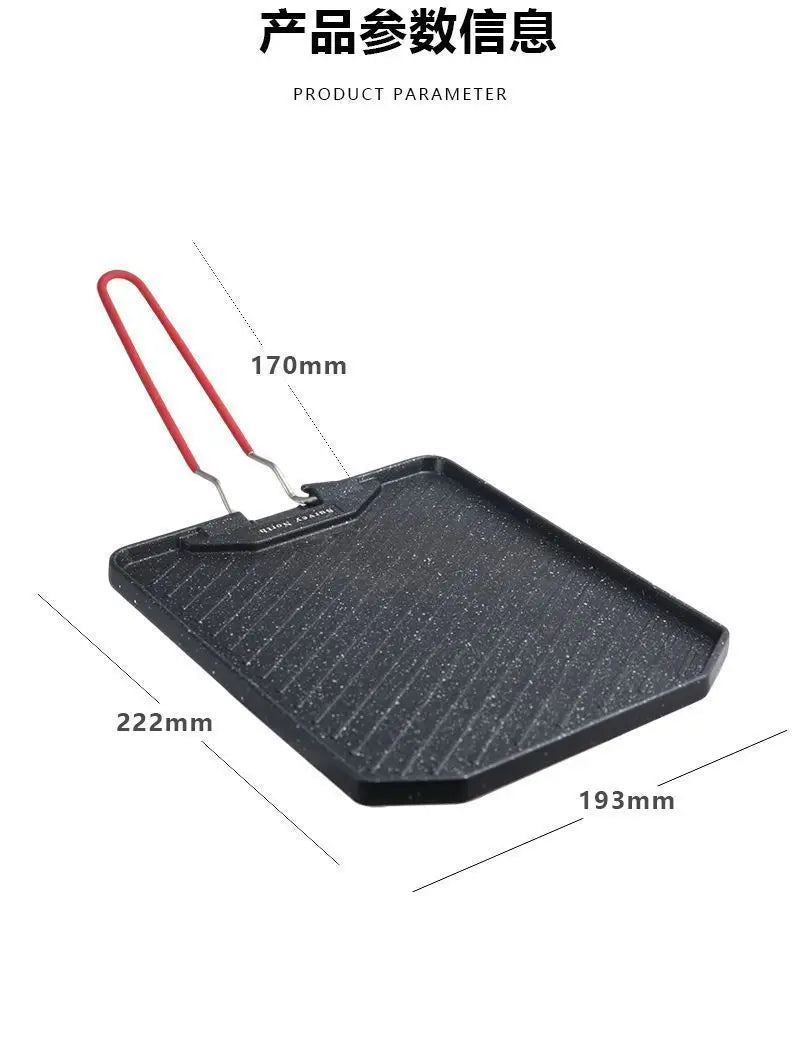 Camping Cooking Pan Non Stick Folding Picnic Frying Pan Portable Easy Clean Grill Hiking Bbq Dinner Frying Plate