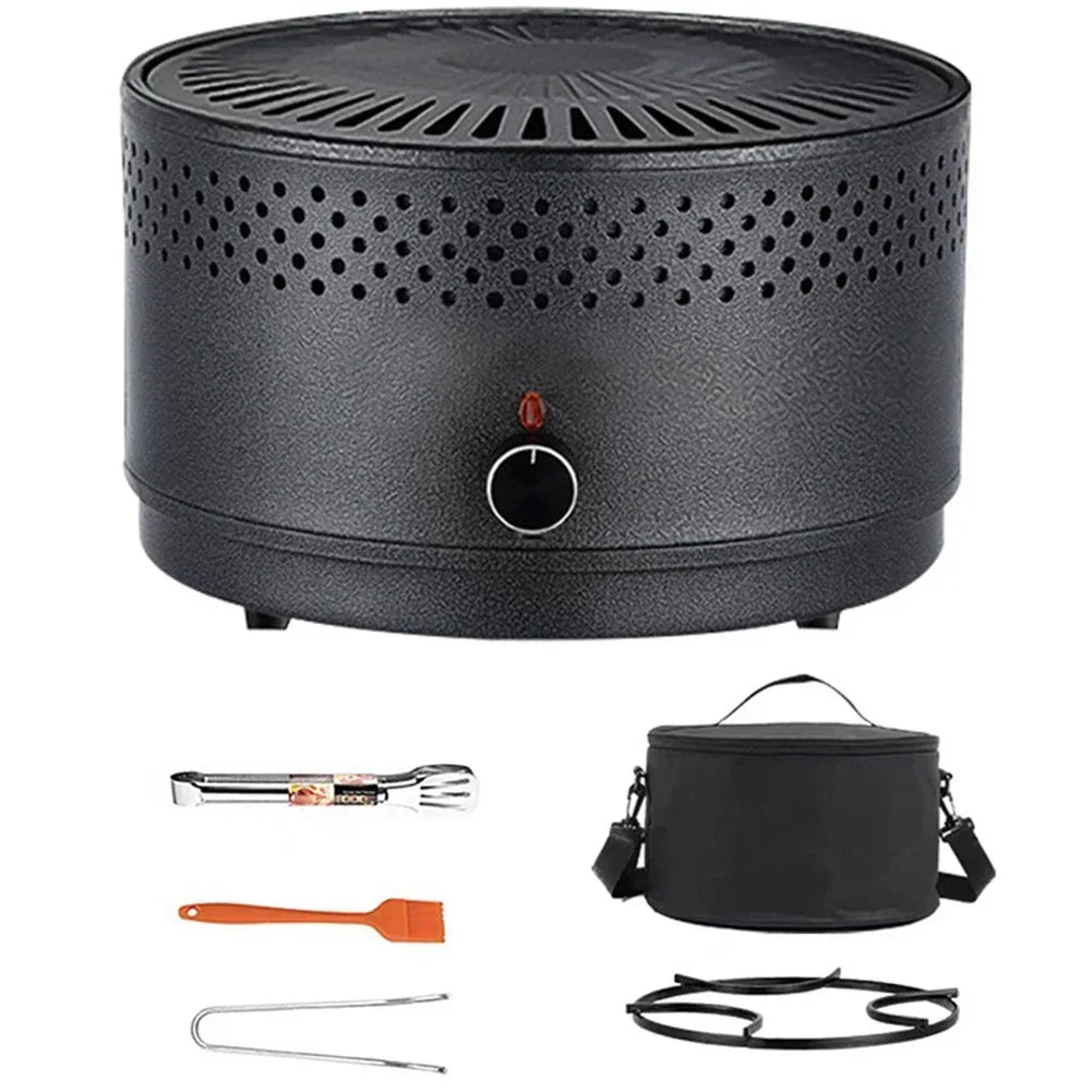 Outdoor BBQ Barbecue Stove Household Charcoal Barbecue Stove Multifunctional Portable Mini Stainless Steel Adjustable Firepower