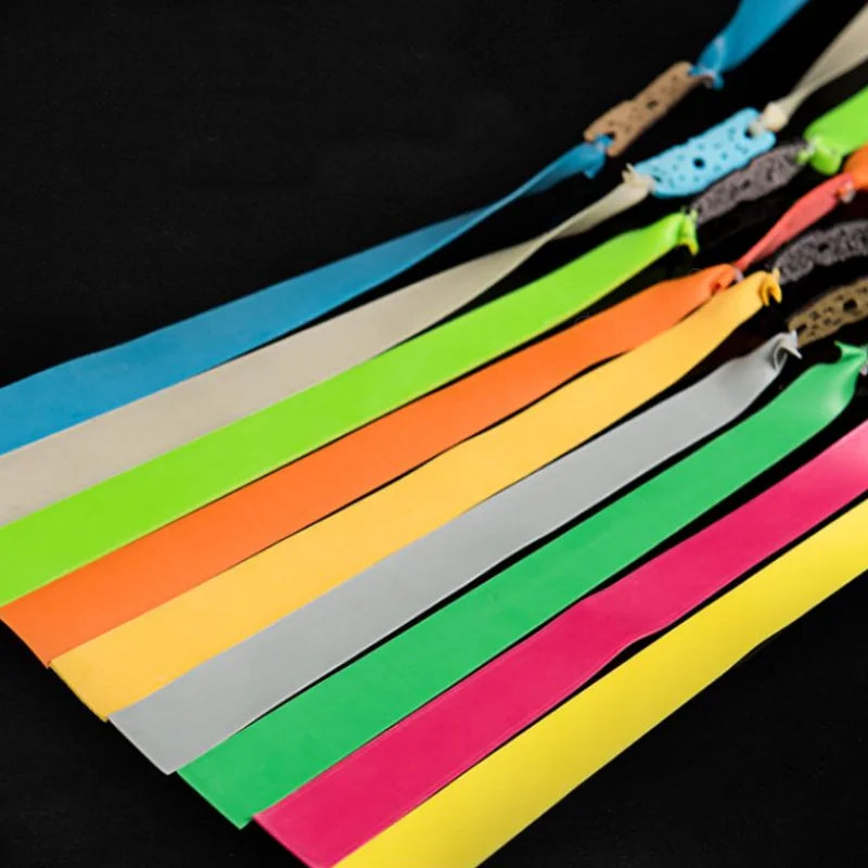 5pcs Hunting Strong Flat Rubber Band Latex Thickened Slingshot 1.0-2.0mm High Elasticity Outdoor Catapult Shooting Accessories