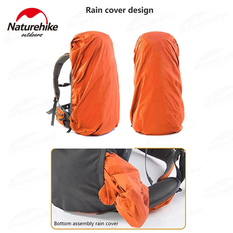 Naturehike 70L+5L Hiking Backpack Waterproof Outdoor Mountaineering Bag Knapsack Softback Big Capacity Rucksack With Rain Cover