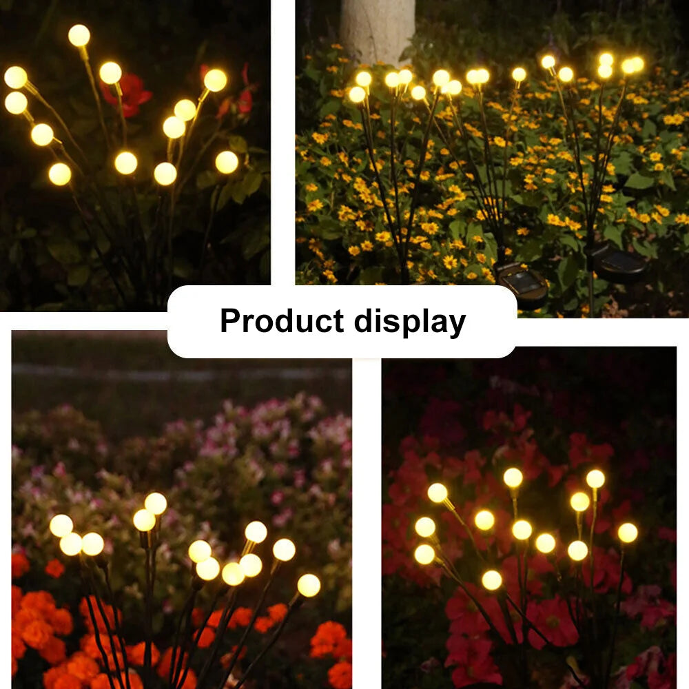 8/10LED Solar Light Outdoor Garden Decoration Landscape Lights Firework Firefly Lawn Lamps Country House Balcony Decor Lamp