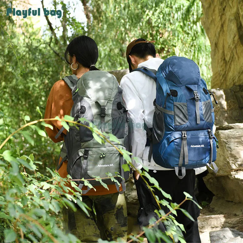 50L Outdoor Mountain Backpack Professional Waterproof Large  Capacity Light Hiking Travel Backpack Adult Bag AVA134