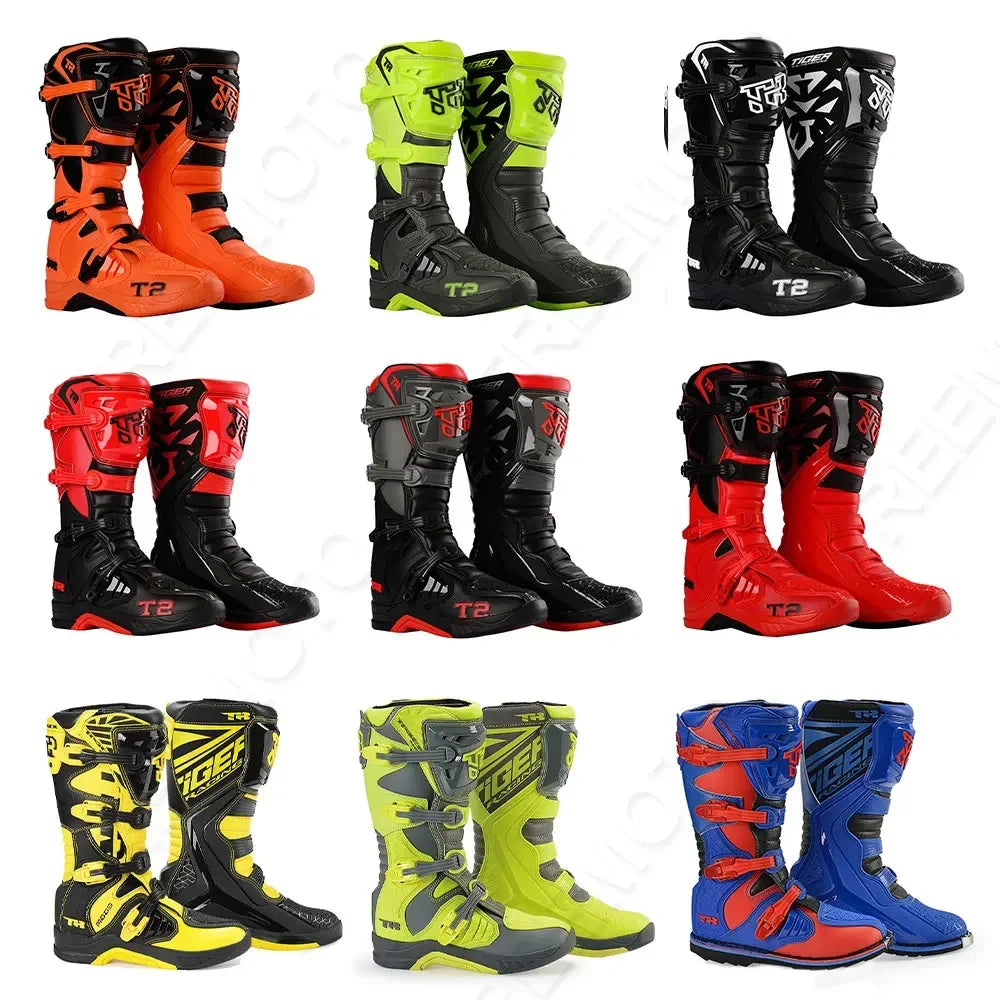 Motocross Enduro Professional Racing Boots Motorcycle Off-road Bottas Motorboat Shoes ATV MTB Motorcycle Long Racing Boots