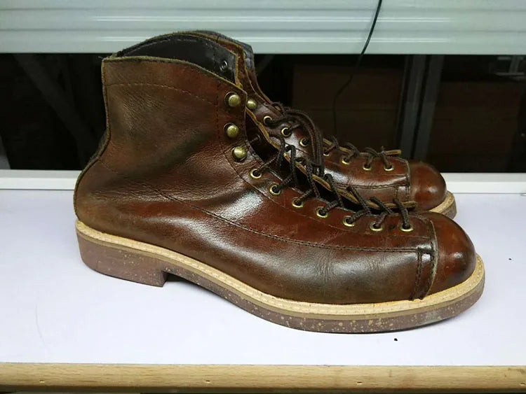 Mens British Wind Retro Boots Motorcycle Short Boots Men's Leather Boot Casual Work Shoes Men Women's Tide Chelsea Boots