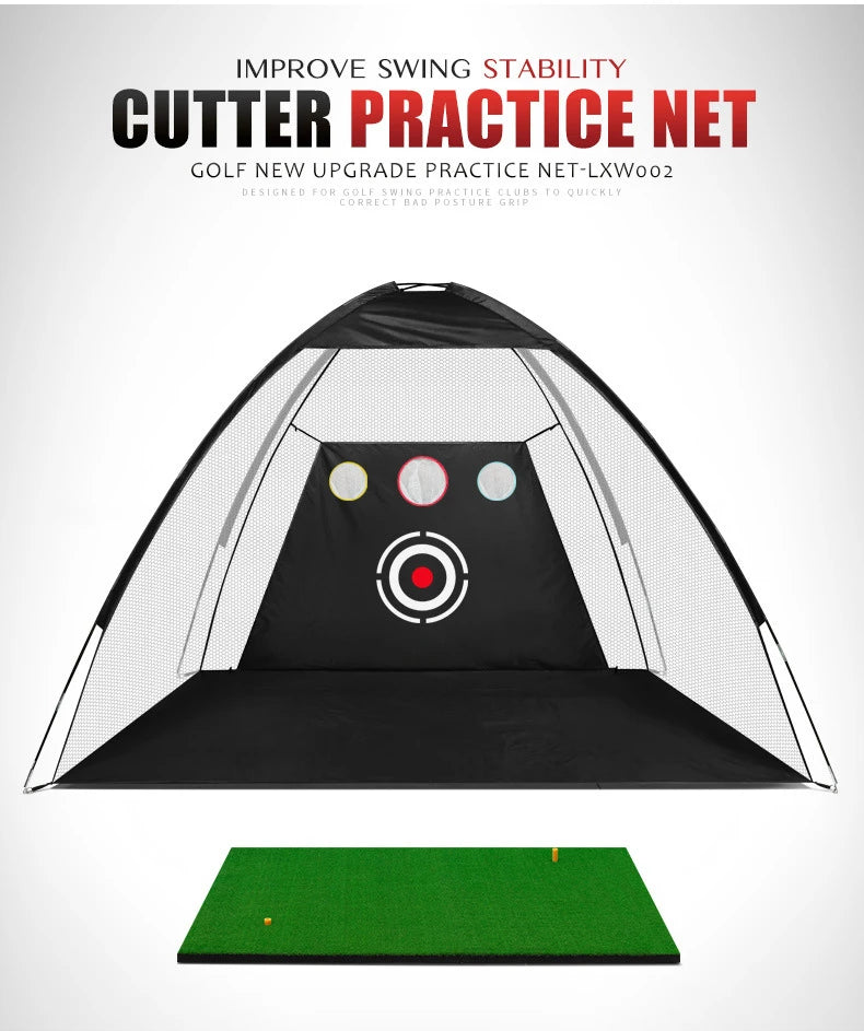 PGM Brand Golf Hitting Cage Indoor 2M 3M Golf Practice Net Tent Garden Grassland Golf Training Equipment Mesh Mat Outdoor Swing