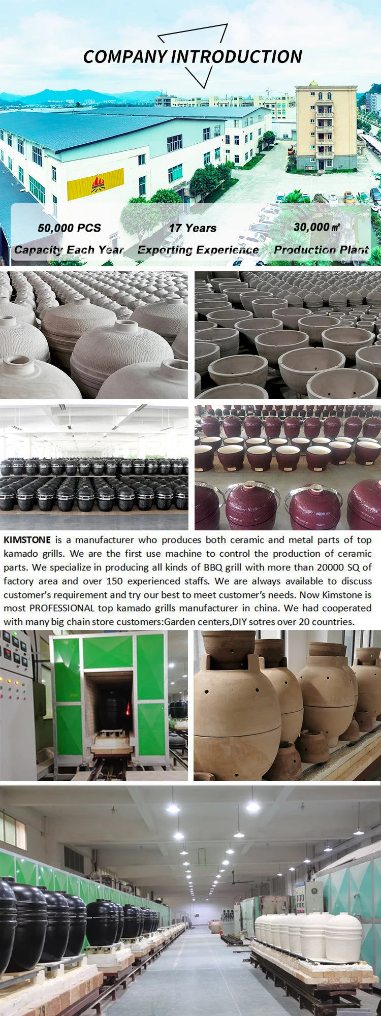 KIMSTONE 2023 New Hot Selling 16 Inch Portable Bbq Rotisserie Grill Commando Kamado Smoker With Stainless Steel Stand