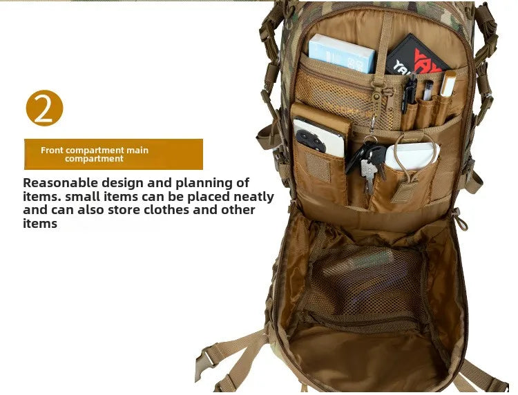 Yakota Tactical Backpack Hiking Outdoor Bag Camouflage Double Shoulder Dragon Egg Bag Student Commuter Computer Backpack