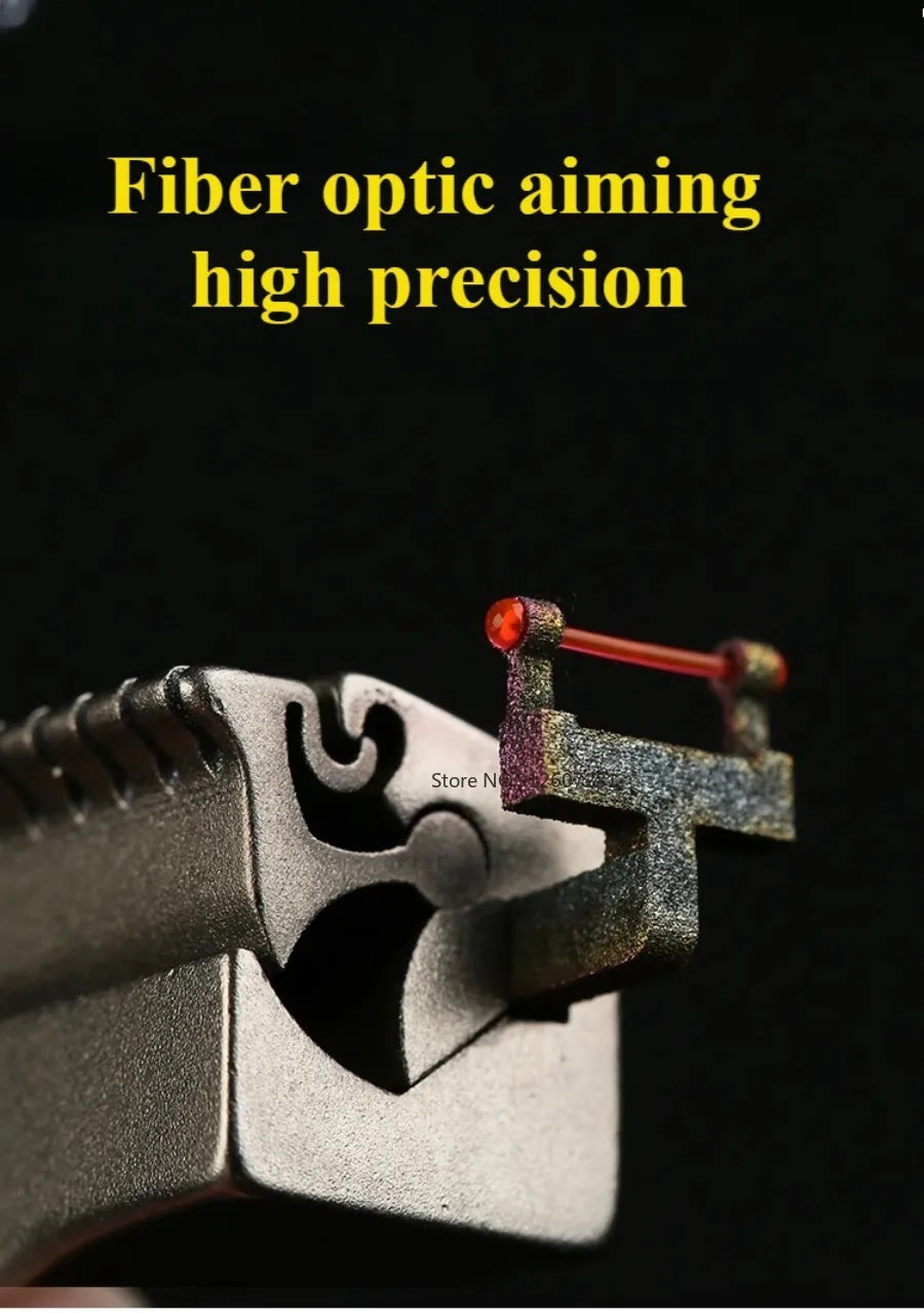 Fiber Optic Aiming Shooting Slingsshot High Precision Sling Outdoor Hunting Slingshot for Hunting High Precision Catapult