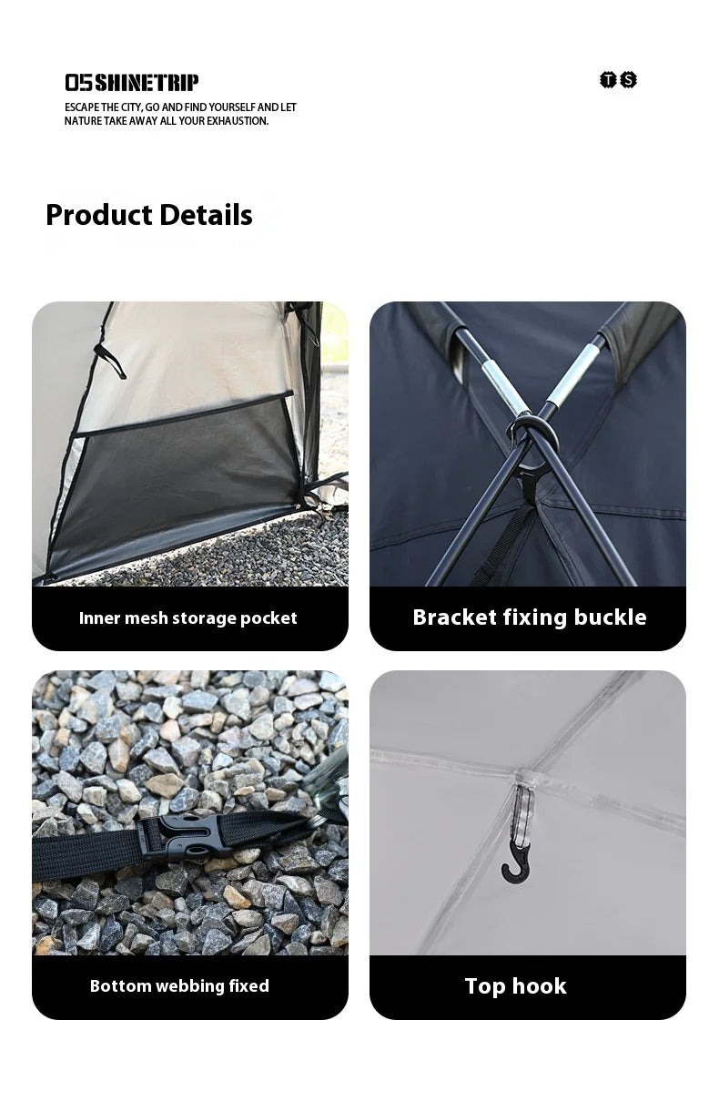 Mountain Fun Tent Outdoor Dome Canopy Oversized Awning Sun Protection Camping Equipment Camping Windproof Can Expand The Dome