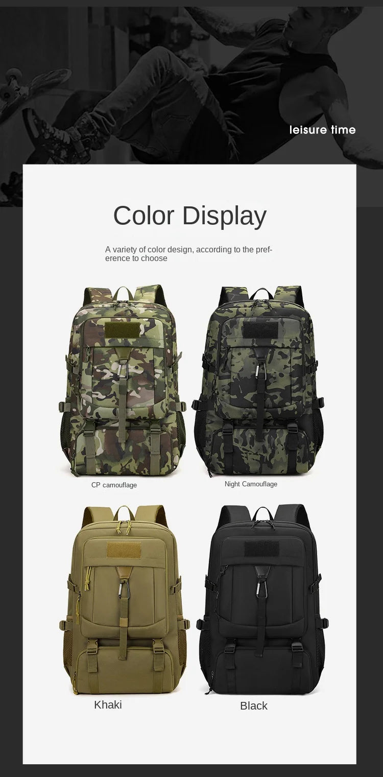 Oulylan Durable Portable Travel Shoulders Pack Versatile Outdoor Practical Climbing Bags Men Lightweight Large Capacity Backpack