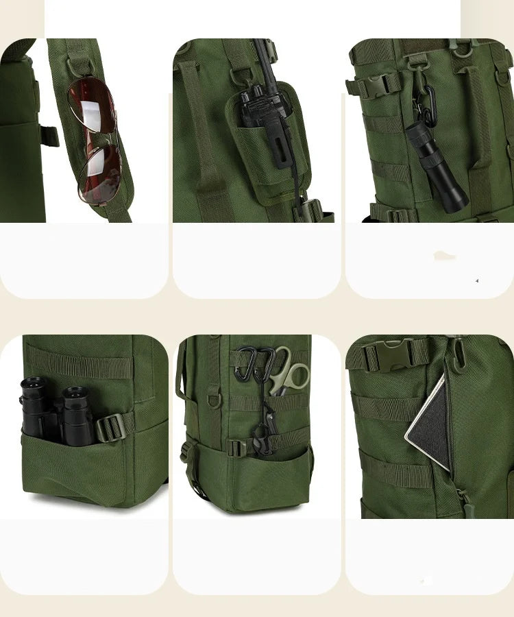 Outdoor Hiking Sports Tactical Backpack Waterproof Riding Fishing Bag Rucksack Men Women Climbing Camping Travel Shoulder Bags