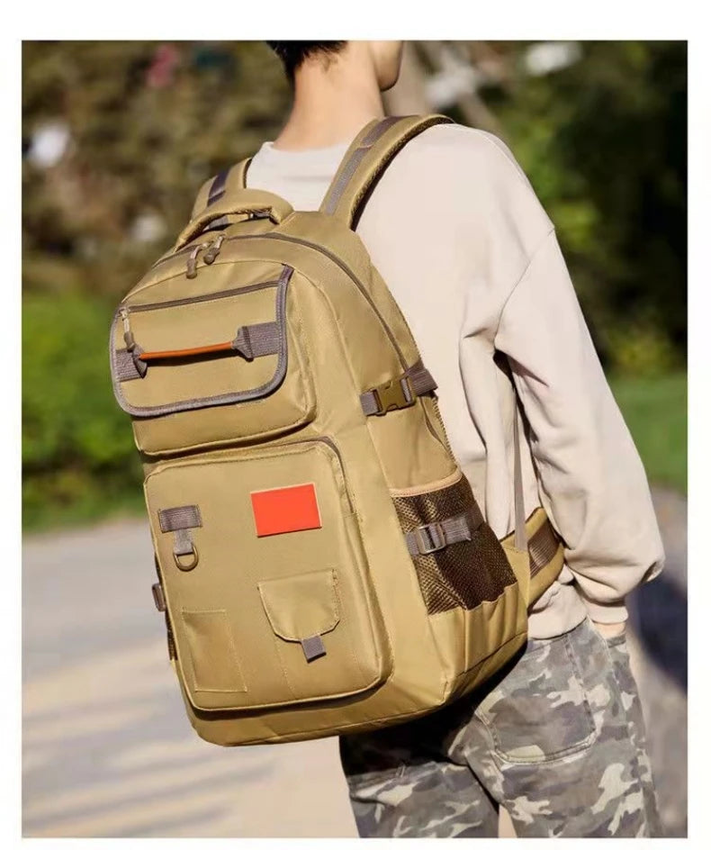 60L Outdoor Hiking Sports Backpack Large Capacity Camping Travel Climbing Bag Camo Military Tactical Rucksack Student Work Pack