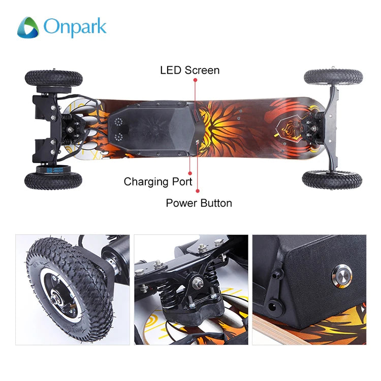 Wholesale remote control complete motorized all terrain electric skateboard