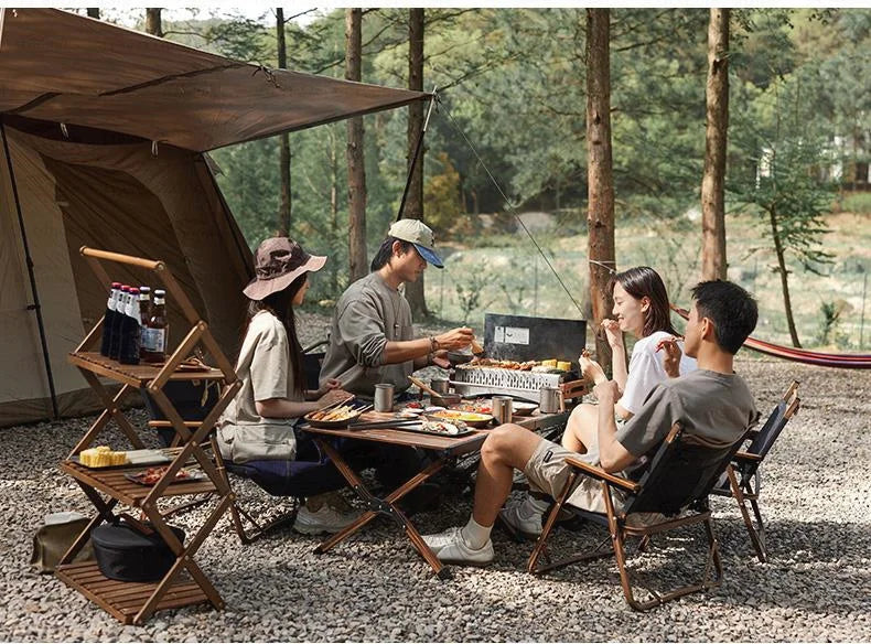 Naturehike Upgrade Barbecue Grill Lightweight Folding Portable Charcoal Burner Camping Outdoor Picnic Tabletop Cooking Stove Box