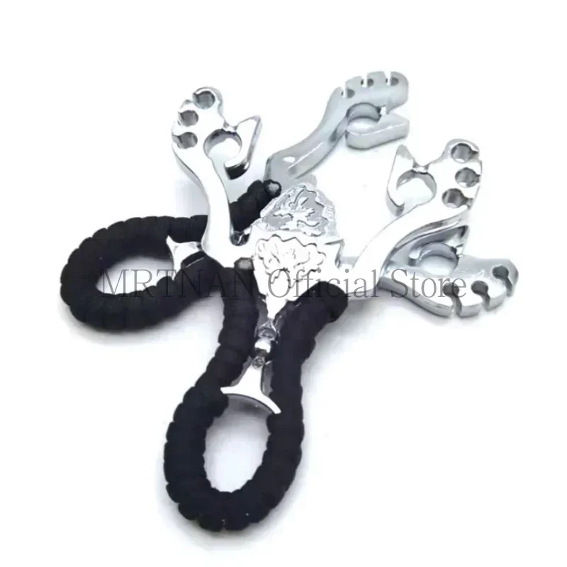 Professional shooting hunting alloy slingshot with high-quality outdoor accessories and high-quality rubber band game catapult