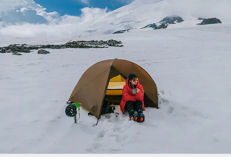 Thous Winds SGR 1-Person Backpacking Tent, 3-Season Ultralight Hiking Tent, 15D Nylon Ripstop Both Side Silicon Camping Tent