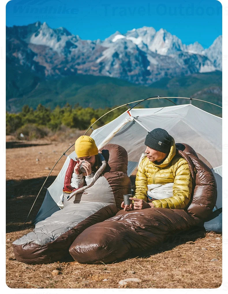 Naturehike Snowbird New Sleeping Bag Winter Duck Down Sleeping Bag Ultralight Camping Sleeping Bag Mummy 650FP Warm -10.8~3.8℃