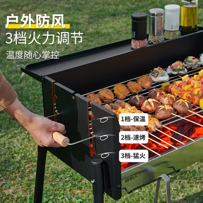Barbecue Oven Household Outdoor Smokeless Barbecue Charcoal Courtyard BBQ Portable Barbecue Oven Supplies Tools
