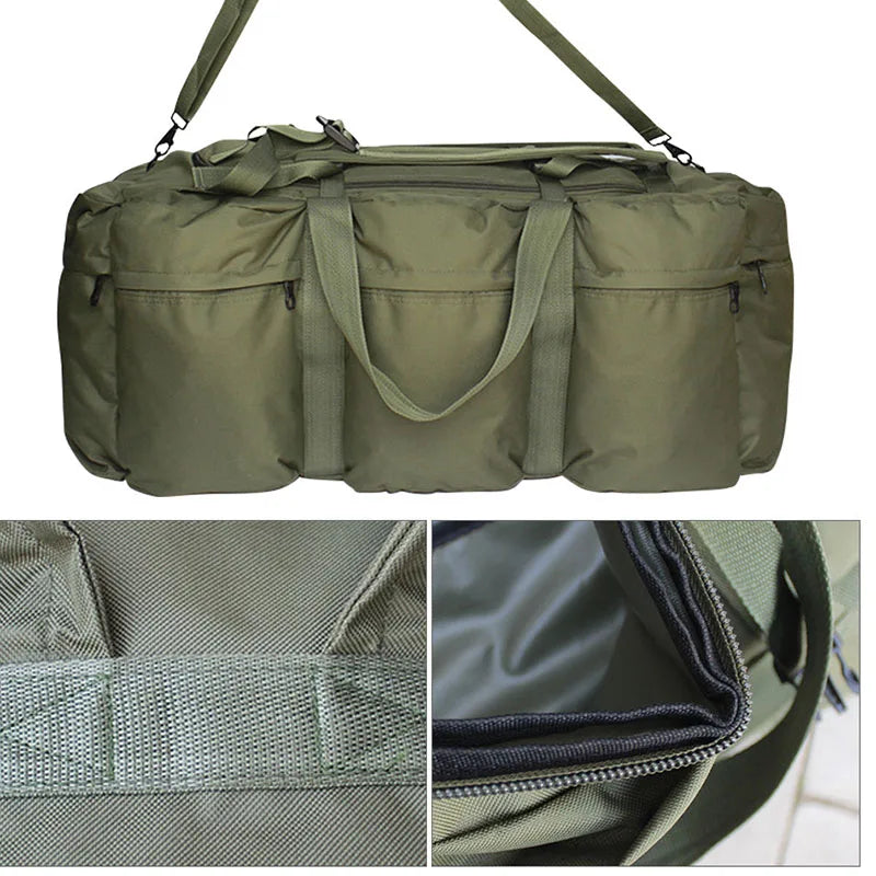 100L Camping Super Large Capacity Backpack Men Camping Storage Bag Men Tent Canopy Military Tactical Shoulder Bag Travel Handbag