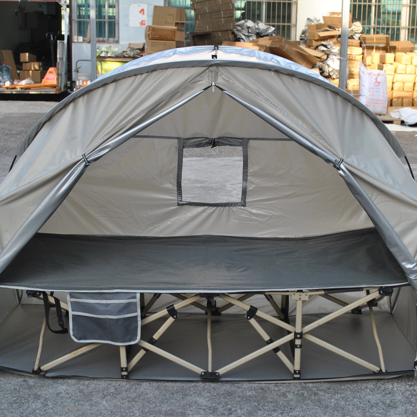 Durable Cot Tent for Camping, Light Weight, Backpacking Tent, Solo, 4000mm Camping Cot Package Not Include