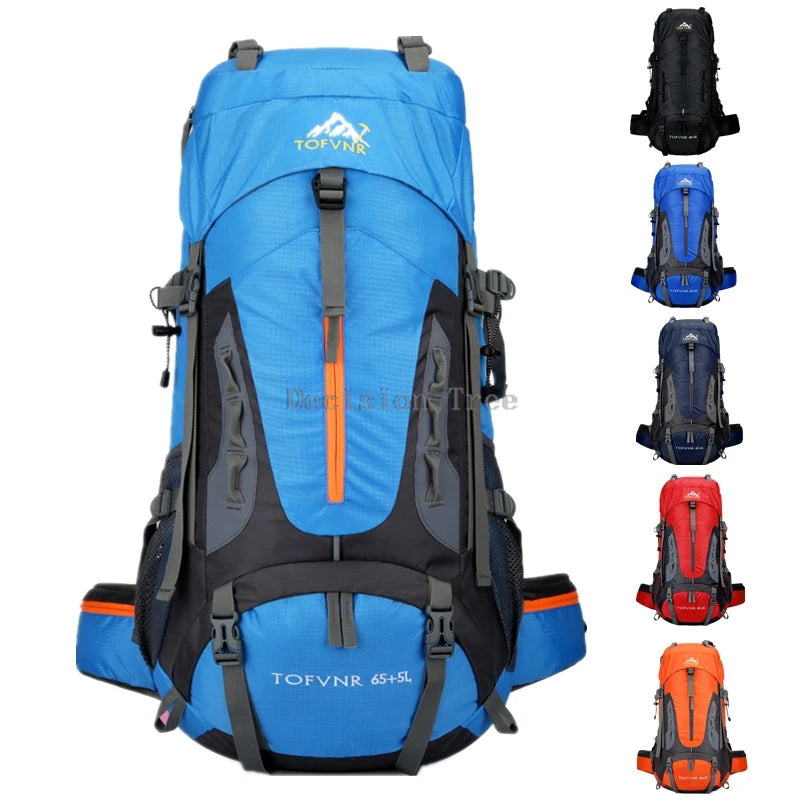 2025 cross-border outdoor hiking bag shoulder hiking sports bag waterproof bag backpack large capacity polyester backpack a001