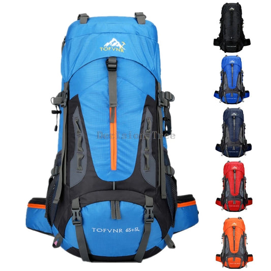 2025 cross-border outdoor hiking bag shoulder hiking sports bag waterproof bag backpack large capacity polyester backpack a001