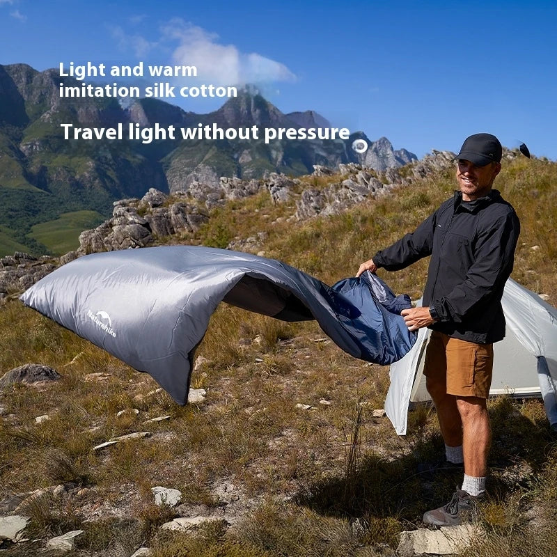 Naturehike 2025 New MINI Sleeping Bag 760g Ultralight Portable Splicing Summer Quilt Outdoor Camping Hiking Cotton Sleeping Bag