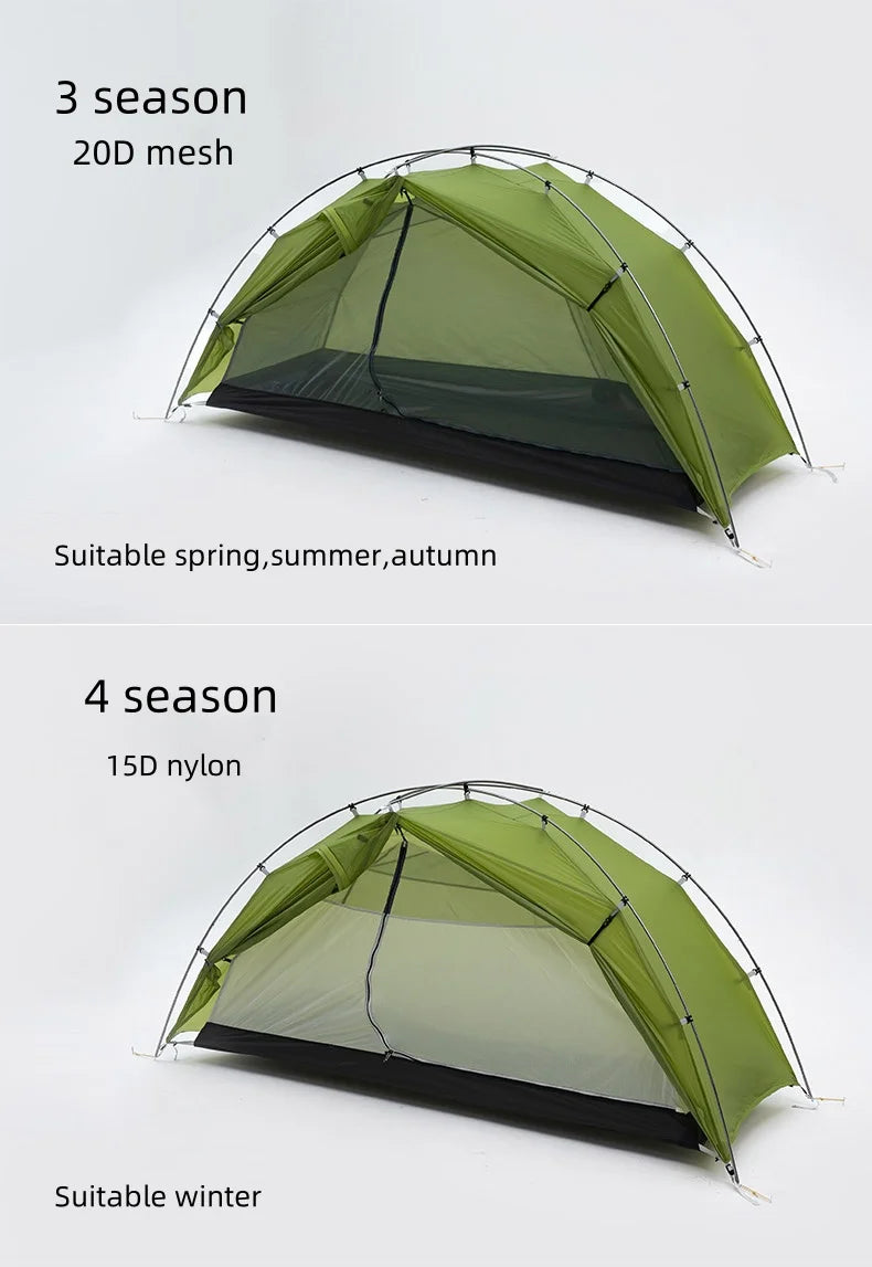 3F UL Gear Taiji 1 Tent Ultralight Single Person Outdoor Camping Tourism Tent Mountaineering Windproof Hiking Tent 1 Person