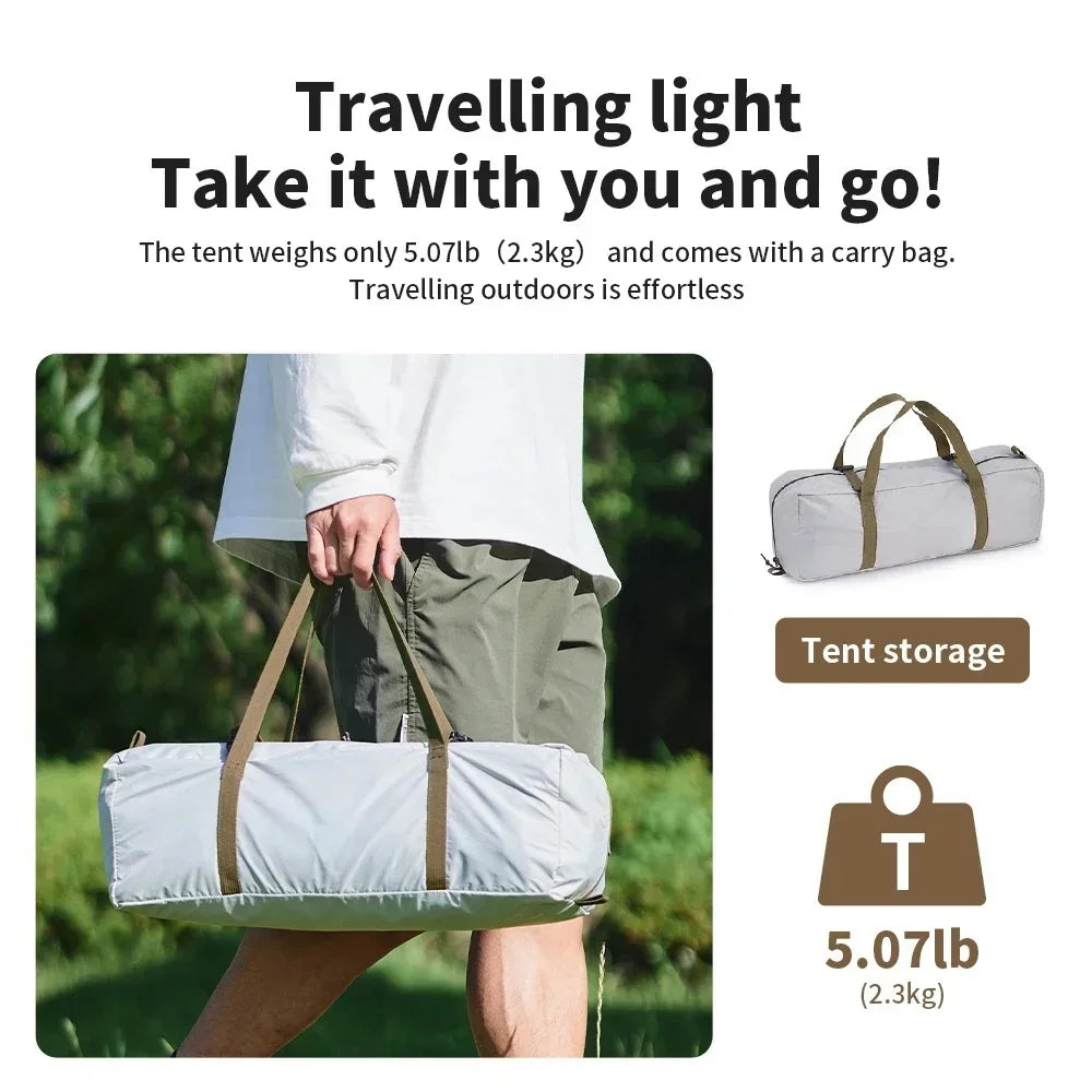 Camping Waterproof Tent 2-3 People One-touch Camping Tent Outdoor Ultralight Portable Sun Shelter Beach Tent for Outdoor Fishing