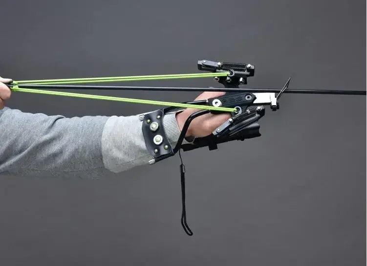 Powerful Slingshot Stainless Steel Slingshot Catapult Hunter Wrist Support SlingShot Outdoor Hunt Hike Bow Catapult HuntingTools