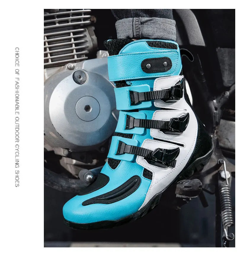New Motorcycle Boots Men's Outdoor Sports Motocross Protective Boots Motos Slip Resistant Riding Shoes Motorcycle Accessories
