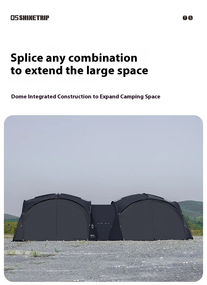 Mountain Fun Tent Outdoor Dome Canopy Oversized Awning Sun Protection Camping Equipment Camping Windproof Can Expand The Dome