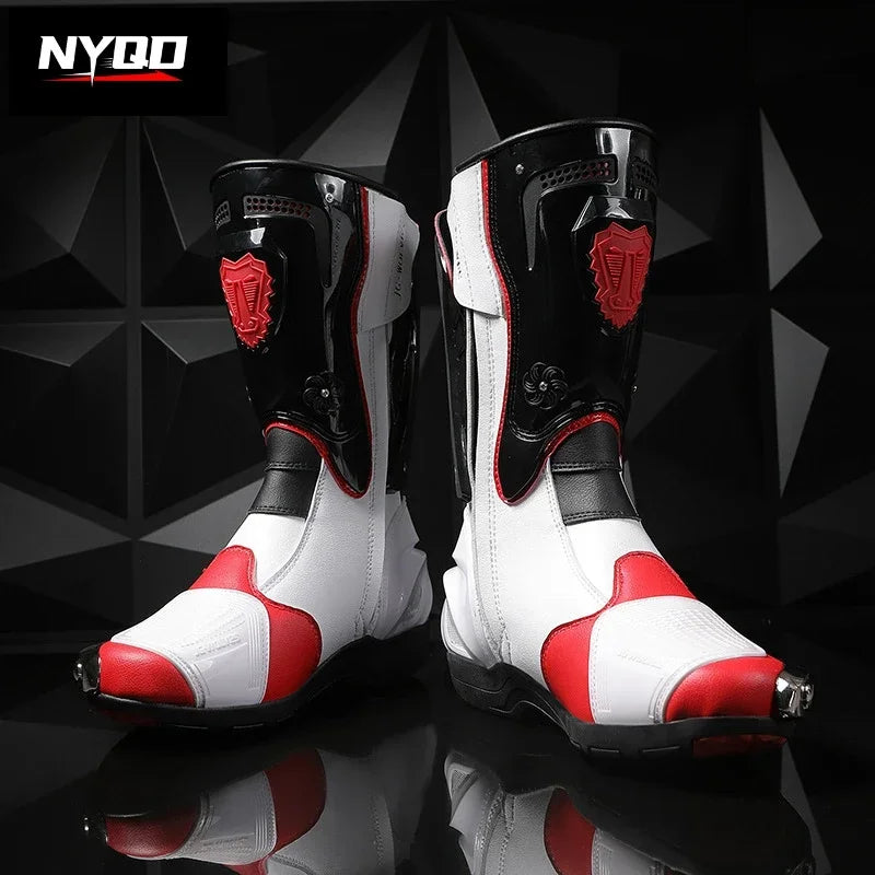 36-47 Anti Fall Motocross Boots Wear-resistant Motorcycle Boots Men's Women Racing Boots Safe Riding Equipment Rally Shoes