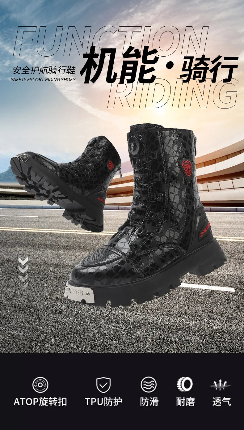 Motorcycle Wear-resistant Drop-proof Boots Women Motorbike Riding Shoes Breathable Biker Boots Motorboats Motorcycle Shoes Bota