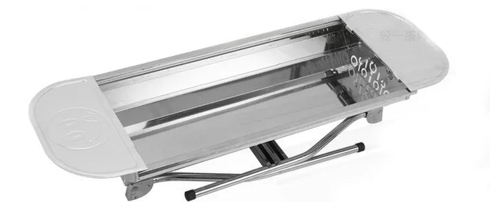 Thickened Large Stainless Steel Grill, Outdoor Folding Grill BBQ Portable Grill