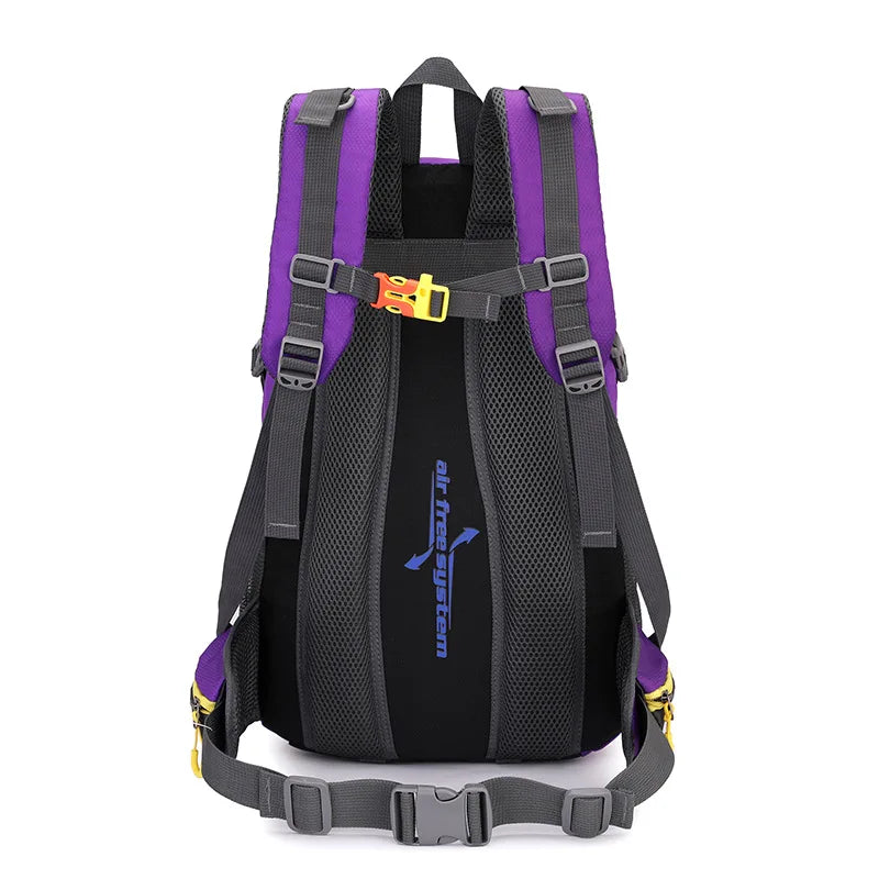 Men Women Outdoor Camping Travel Backpack 40L Water Repellent Climbing Hiking Laptop Daypack Trekking Reflective Strip Back Bags