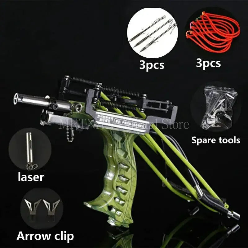 Green/Red Laser Slingshot Black Red Hunting Bow Slingshot Fishing Outdoor Powerful Slingshot Catapult Slingshot Shooting Caza