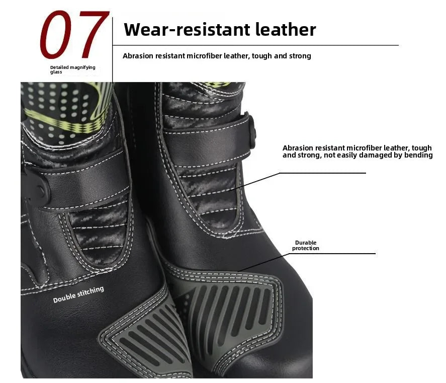 Motorcycle Riding Racing Boots Men's and Women's Anti-Collision Drop Protection Motorcycle Long Thigh Boots for Four Seasons