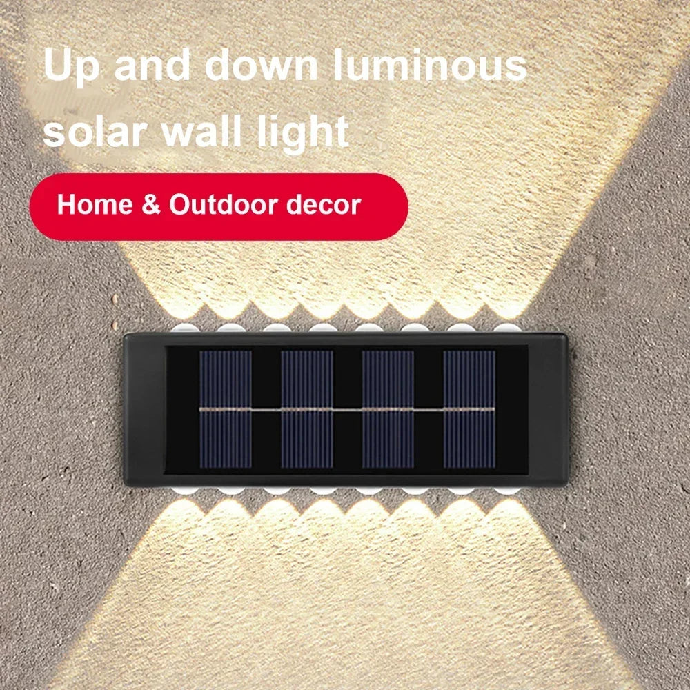 LED Solar Lights Outdoor Solar Wall Lamp Up And Down Light Illuminate for Garden Yard Street Decoration Solar Powered Light