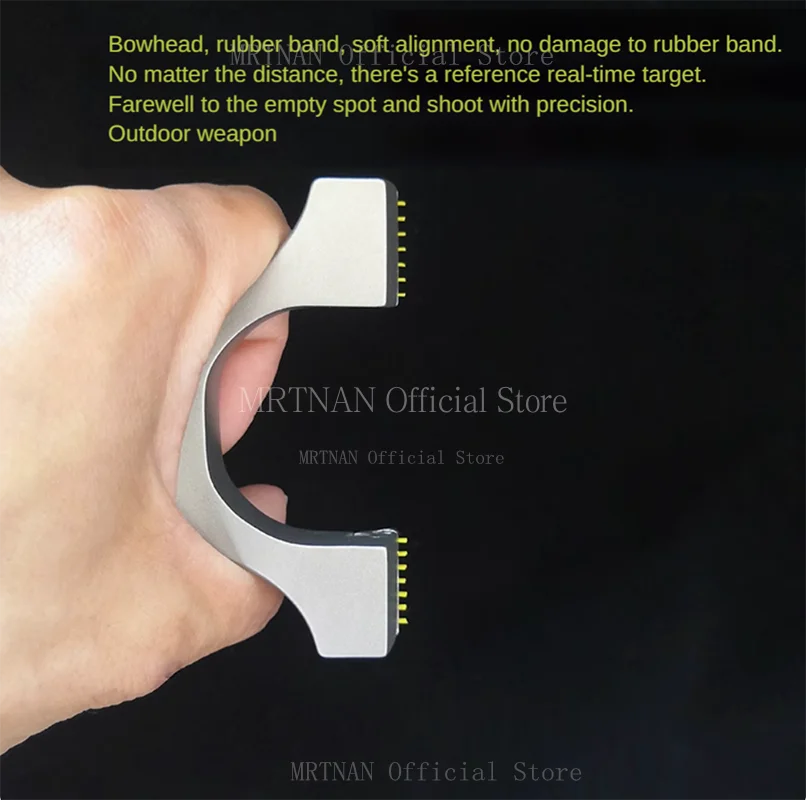 Slingshot Titanium Alloy High Quality Shooting Slingshot Hunting Flat Rubber Band Catapult Outdoor Sports Accessories