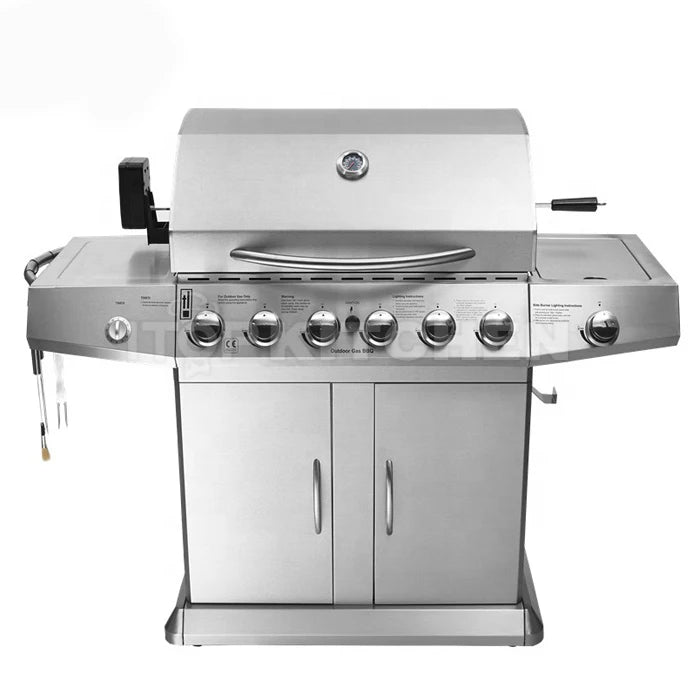 Popular garden barbecue grill outdoor charcoal bbq  commercial heavy duty gas gill with trolley