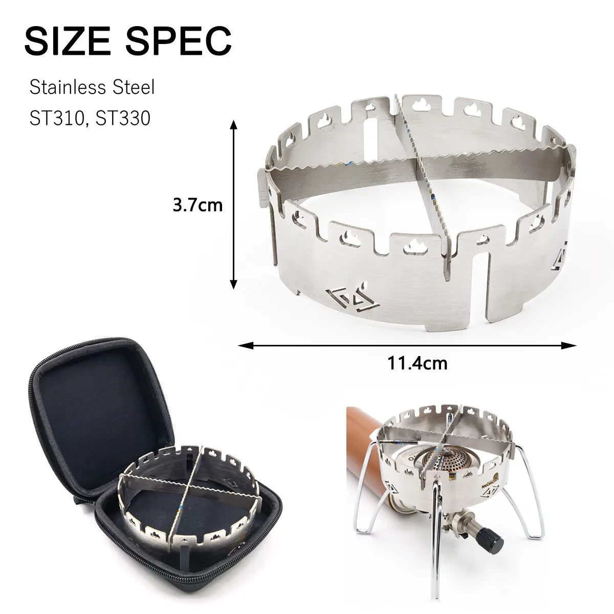 Windproof and Anti-Scald Camping Stove  Outdoor Tourist Burner Parts  Spider Stove  Backpack  Hiking Gas Furnace