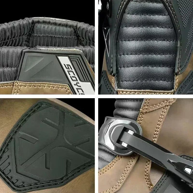 Motorcycle Long Boots Men Waterproof Motocross Riding Cycling Shoes Off-Road Motorbike Anti-drop Breathable Racing Equipment