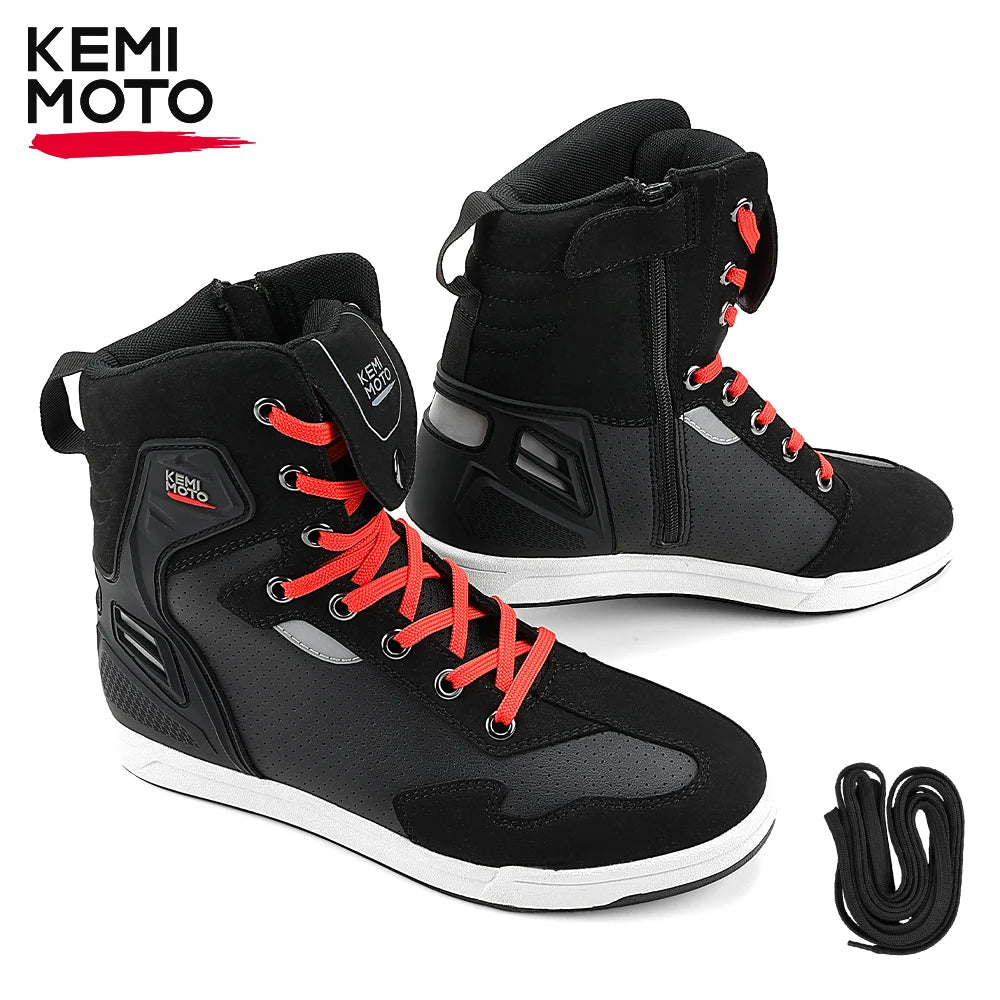 Motorcycle Boots Men High-top Shoes Summer Professional Riding Casual Anti-collision Anti-slip Cycling Protection Equipments