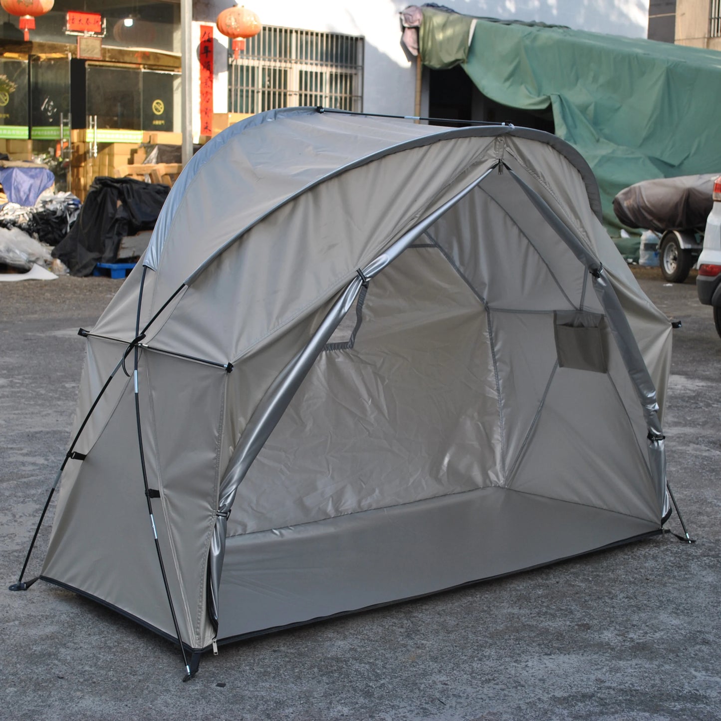 Durable Cot Tent for Camping, Light Weight, Backpacking Tent, Solo, 4000mm Camping Cot Package Not Include