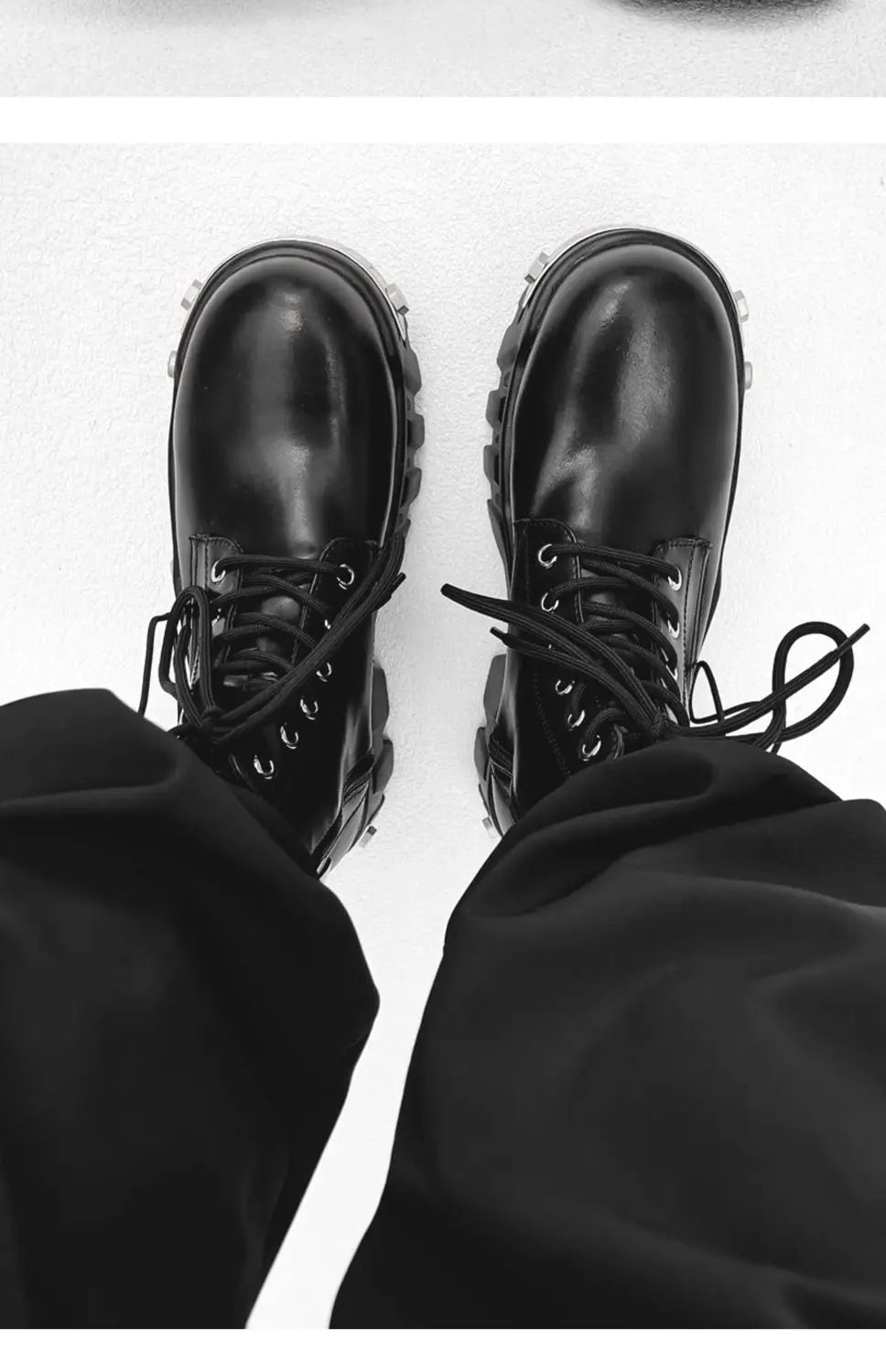 2025 New Trendy Heightening 8cm Bulldozer Men's Handsome British Style Platform Motorcycle Short Boots