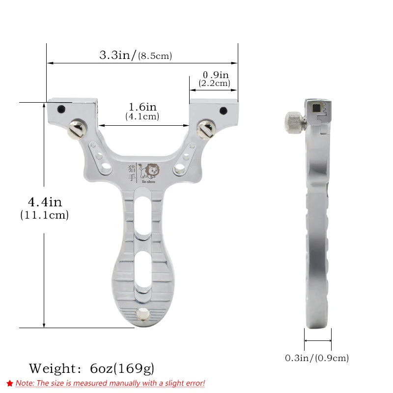 All-metal One-piece Professional Hunting Slingshot Alloy Straight Handle Lightweight And Strong Hunting Sling For Accurate Shoot
