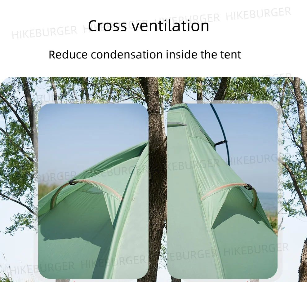 ASTA GEAR Frog2 Windproof Tent Outdoor Camping 2P Silicon Coating Lightweight Tent 10D Nylon Backpack Hiking Windproof Rainproof