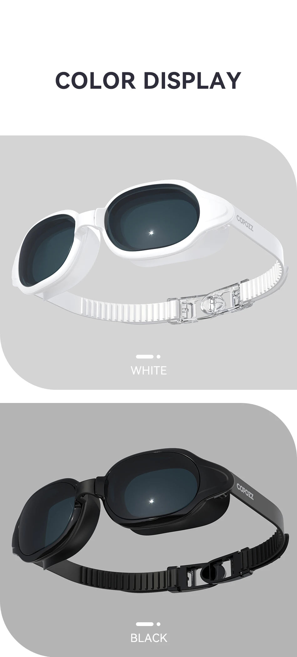 COPOZZ Myopia Swimming Goggles Men Women Adult Swim Goggle Professional Anti Fog Pool Swimming Glass Diopter Zwembril -1.5 to -7