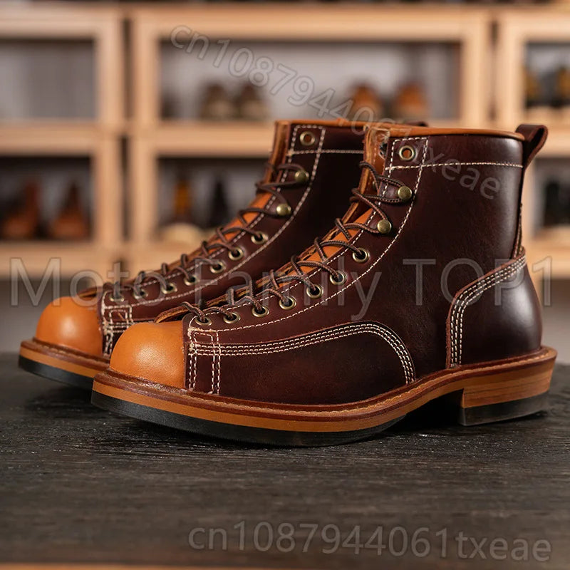 American retro locomotive shoes Boots For Motorcycle
